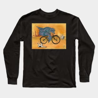 A fish rides a bicycle Long Sleeve T-Shirt